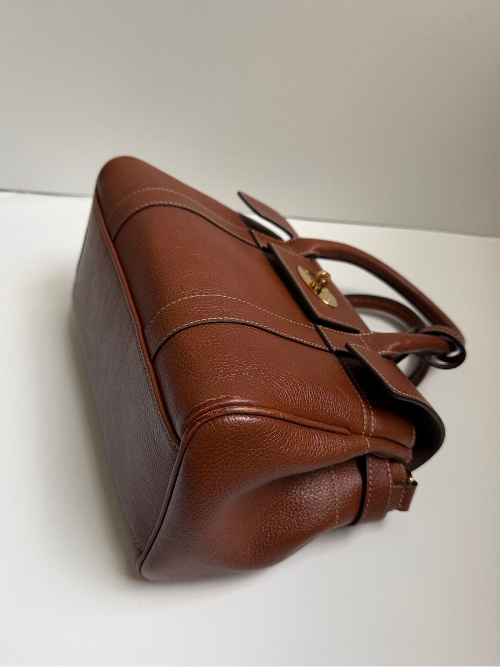 Mulberry Classic Oak Brown NVT Leather Small Bayswater Satchel Crossbody Bag - Picture 9 of 15